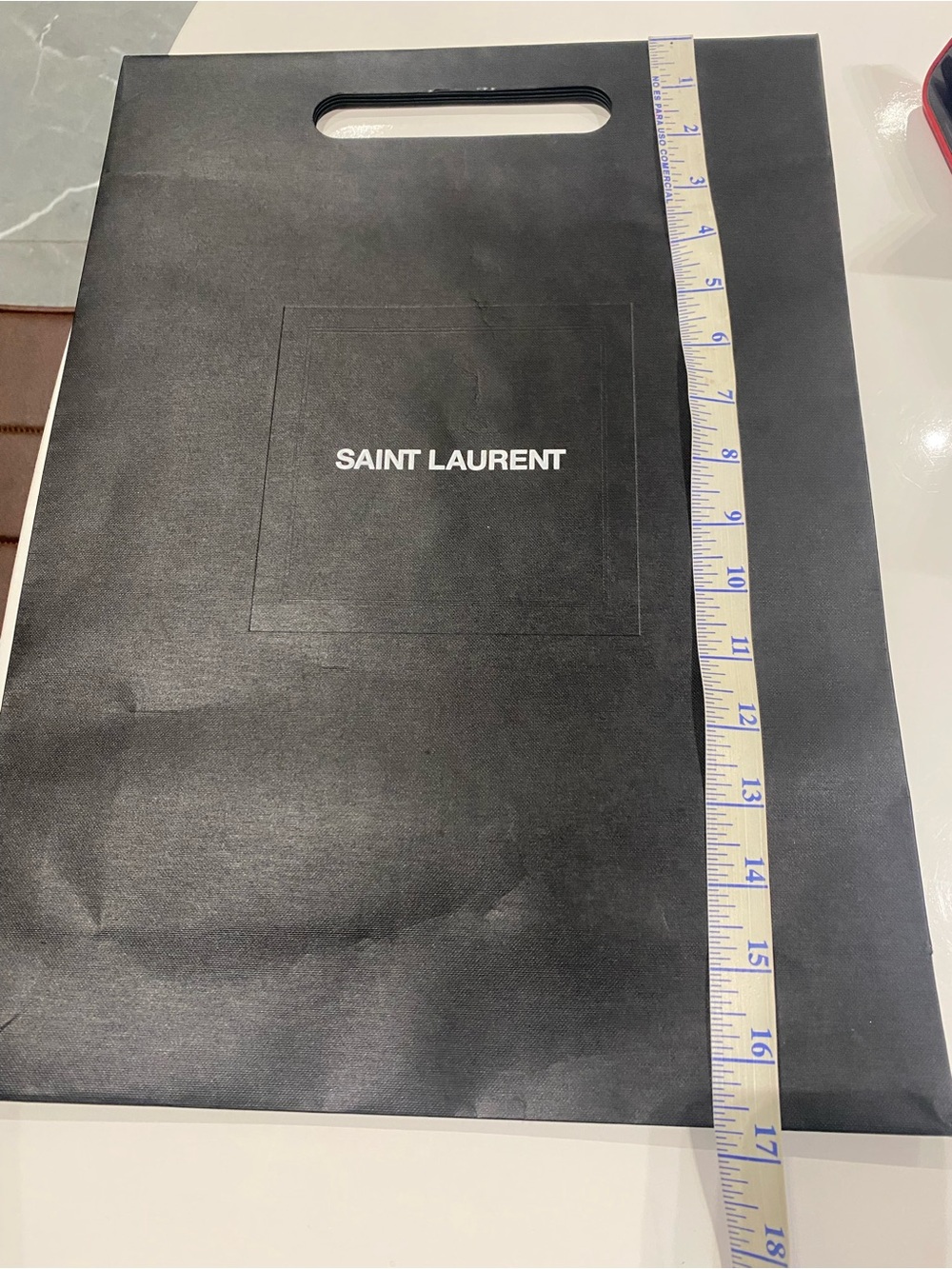 Saint Laurent Black Paper Tote Bag